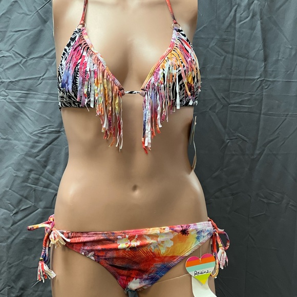 Bikini swimsuits sets. Brand new with tags: “Raisins” tribal print && fringe - Picture 2 of 11
